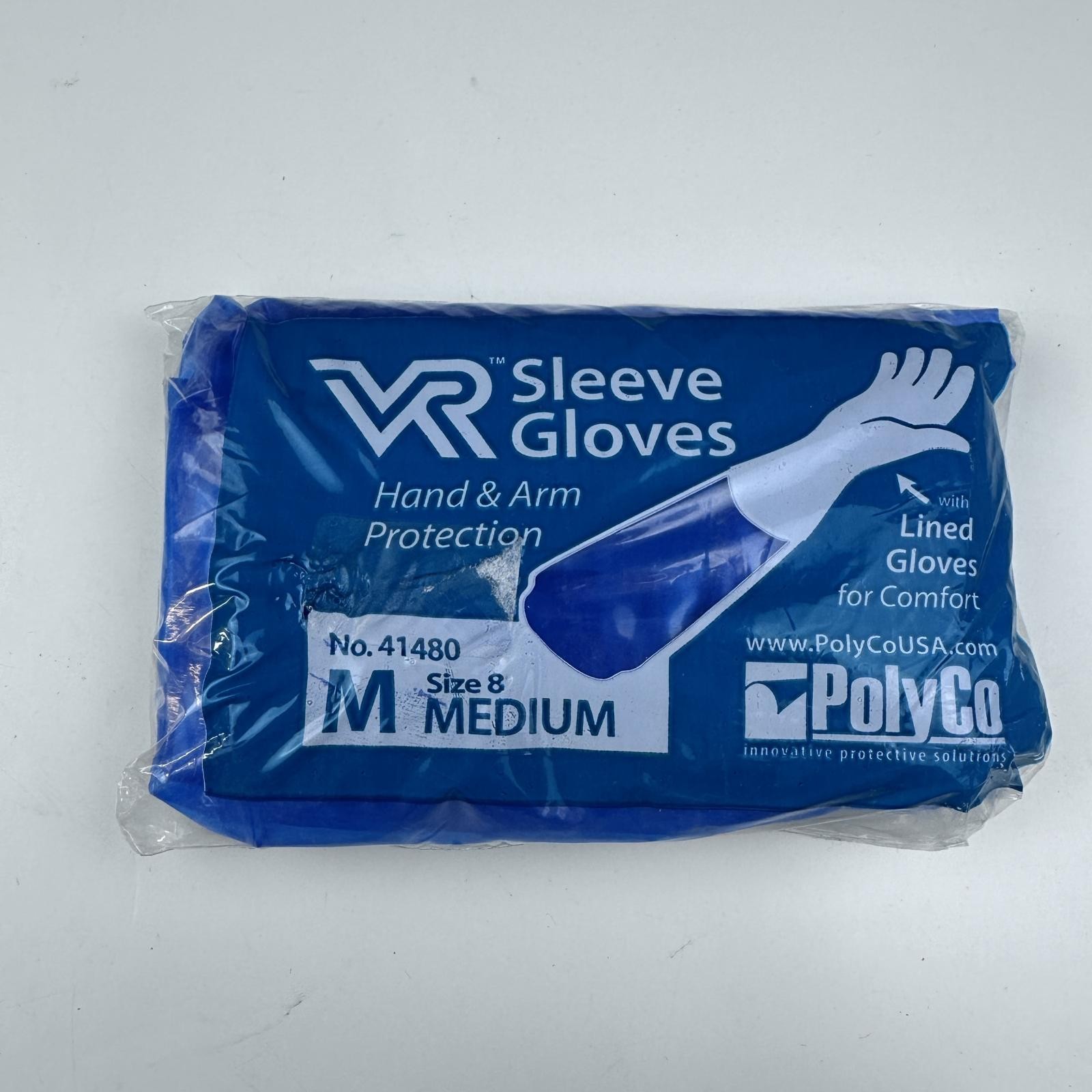 (Lot of 2) Polyco Sleeve Gloves Size 8/M – Arm & Hand Protection with Lining
