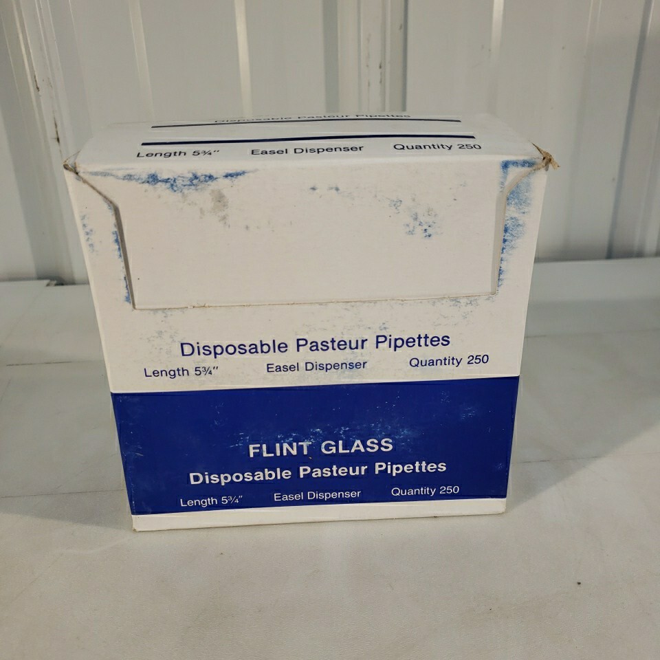 Flint Glass Disposable Pasteur Pipettes Easel Dispenser 5.75″ ~250/box