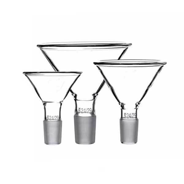 50mm – 150mm Clear Glass Funnel with Standard Joint to Chemistry Vacuum Flask CA
