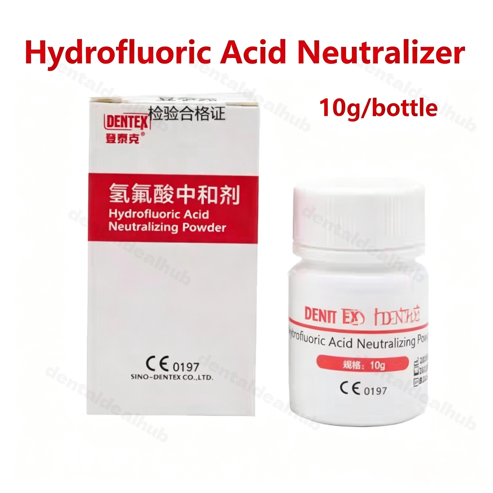 Dentex Hydrofluoric Acid Neutralizer 10g Powder for Dental Porcelain Etchant