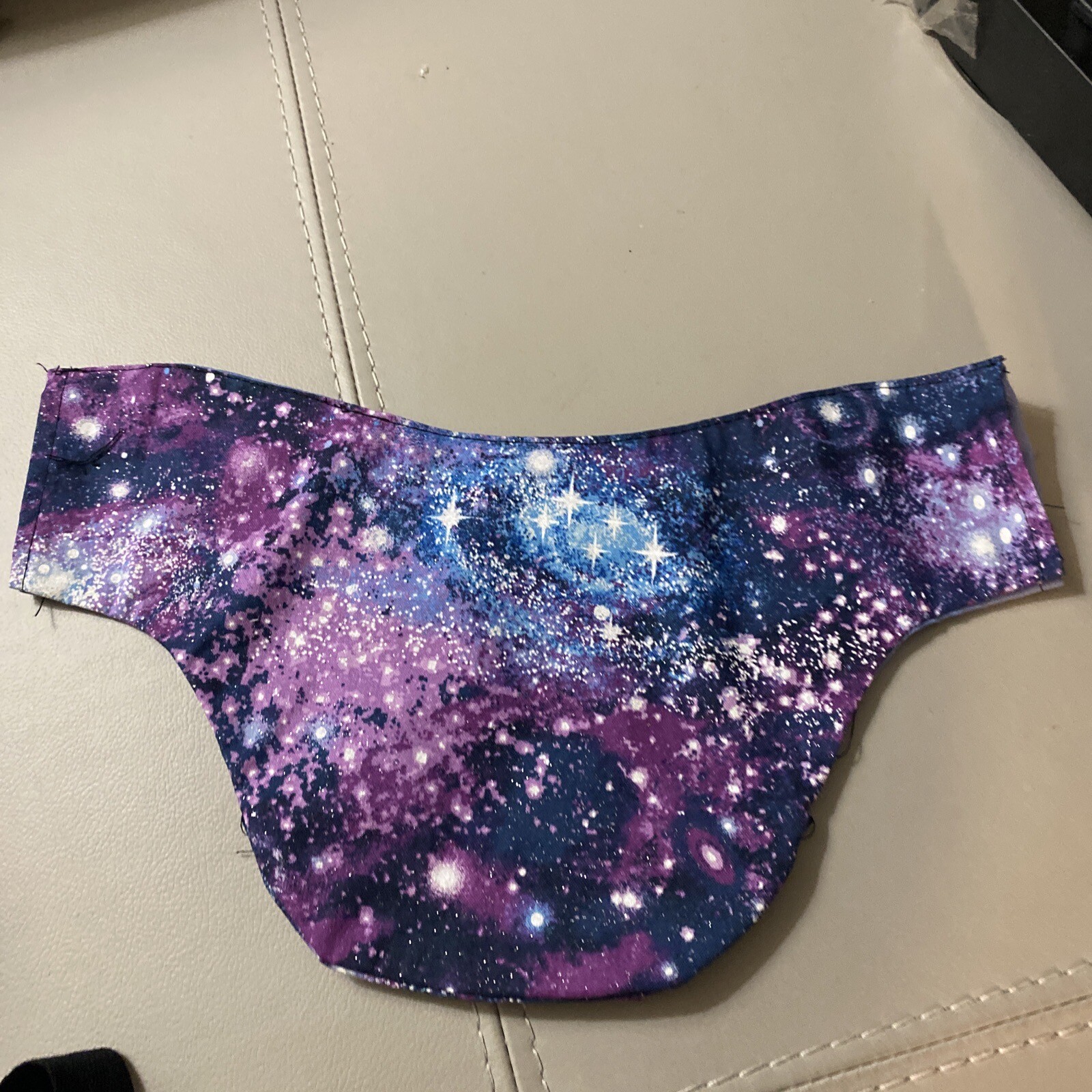 washable thyroid shield cover Galaxy Print Purples And Blues