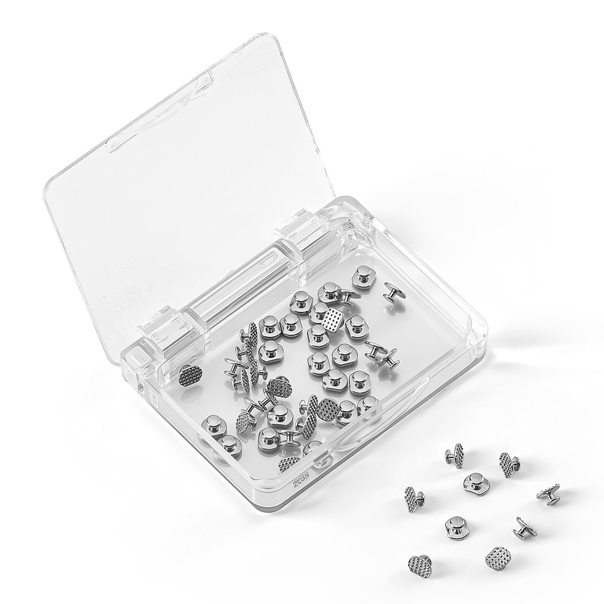50pcs Dental Orthodontics Lingual Buttons Bondable Monoblock Round/Rectangular
