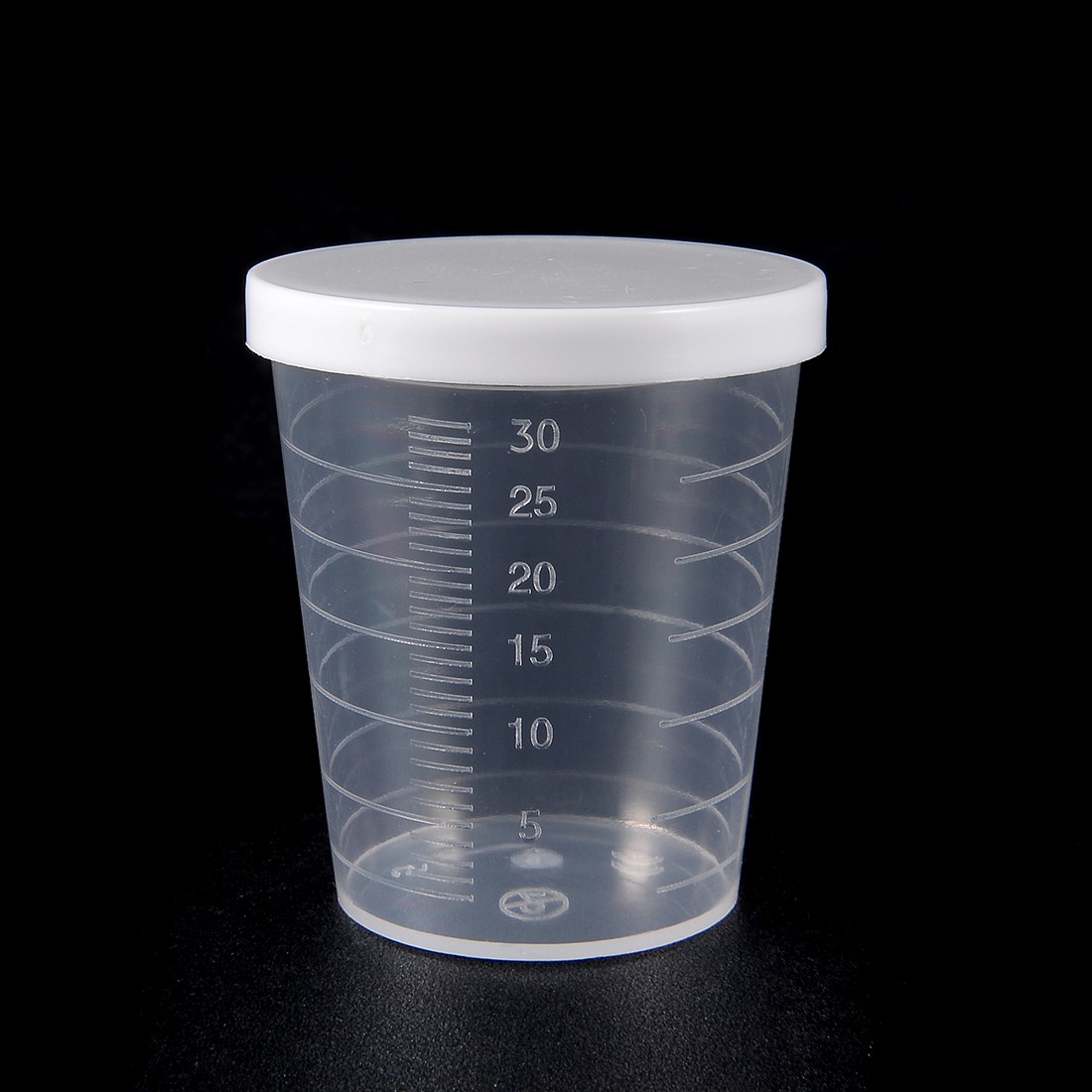 10pcs Kitchen Laboratory 30mL Plastic Graduated Measuring Cup w Cap