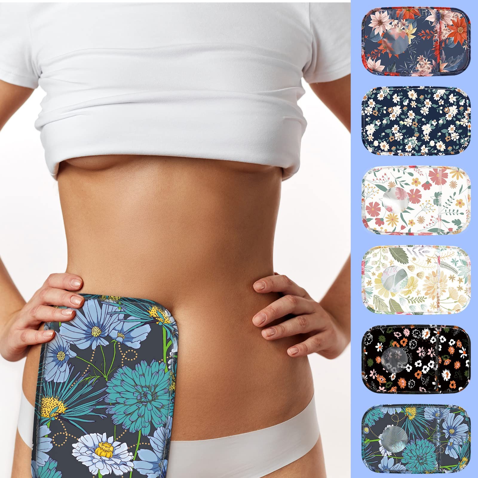 Sosation 6 Pieces Ostomy Bag Covers Waterproof approx. 25 x 15 cm, Multicolor