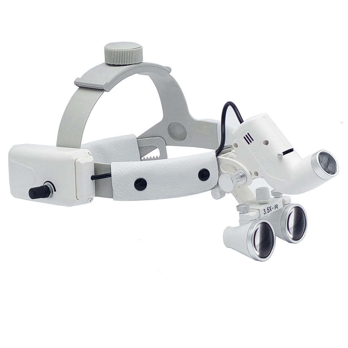 3.5X Dental Surgery Binocular Loupes Headband Magnifier + LED Headlight