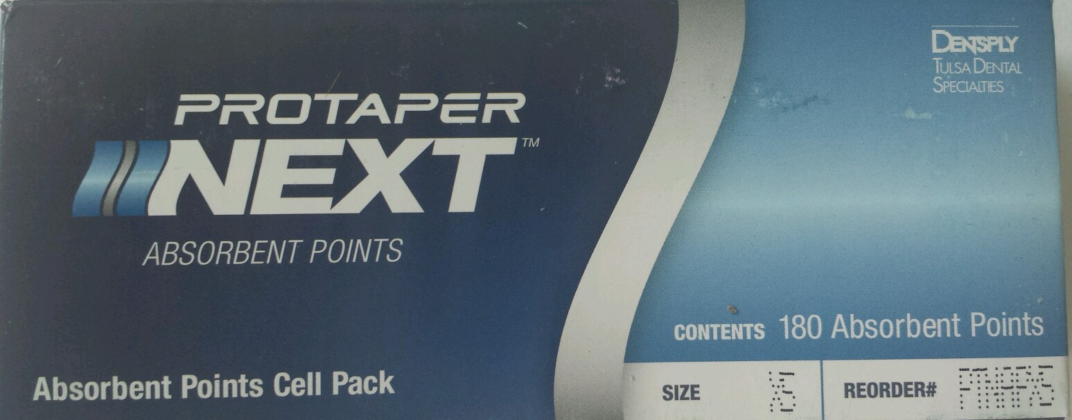 Protaper Next X4 Absorbent Paper Points Dentsply Tulsa Dental Root Canal Endo