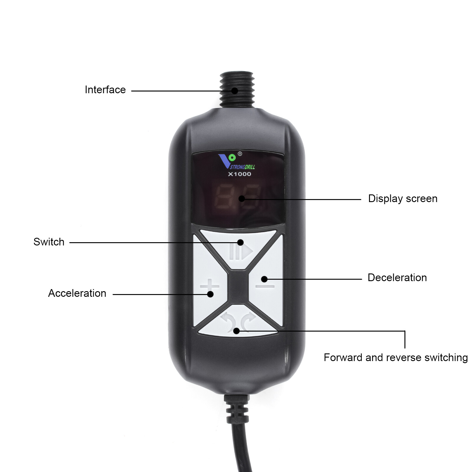 Portable Electric Micromotor Controller Manicure Grinder with 50K RPM Handpiece