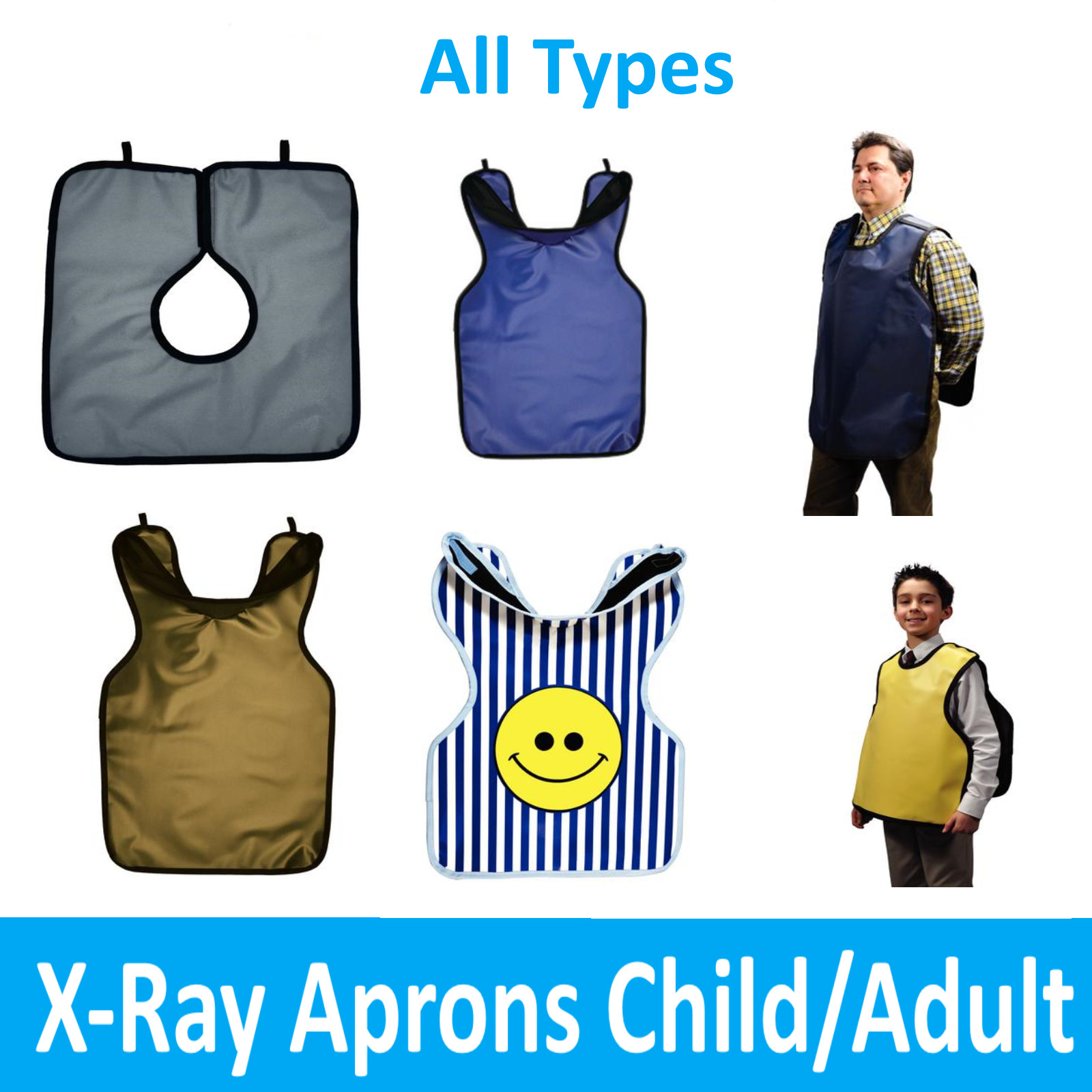 Medical Dental X-Ray Cling Shield Aprons Pano Protectall Adult/Child, Palmero