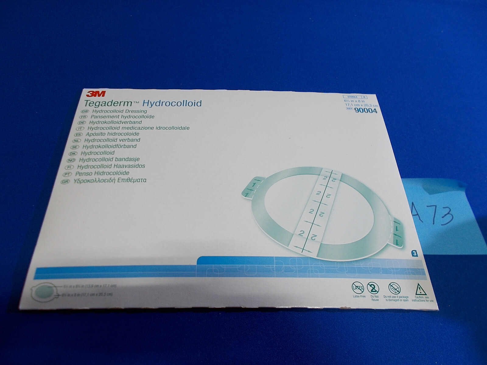 3M 90004 Tegaderm Hydrocolloid Wound Dressing 6 3/4in x 8in (pkg of 3)