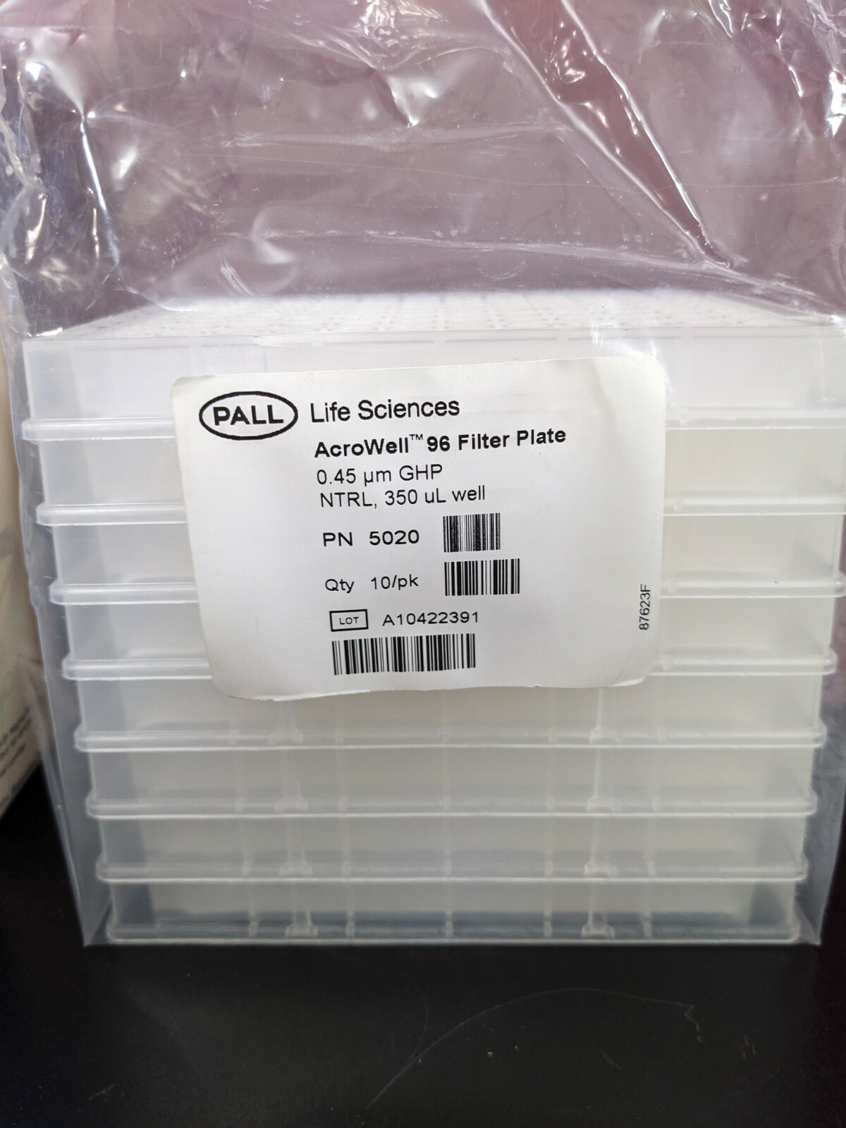 Pall AcroWell 96 Well GHP NTRL Filter Plate 5020 / 350 μl / 0.45 µm / 8 PK