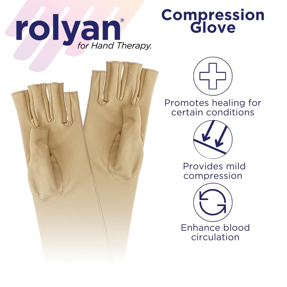 Rolyan Compression Glove Fingerless Compression Glove For Arthritis For Men