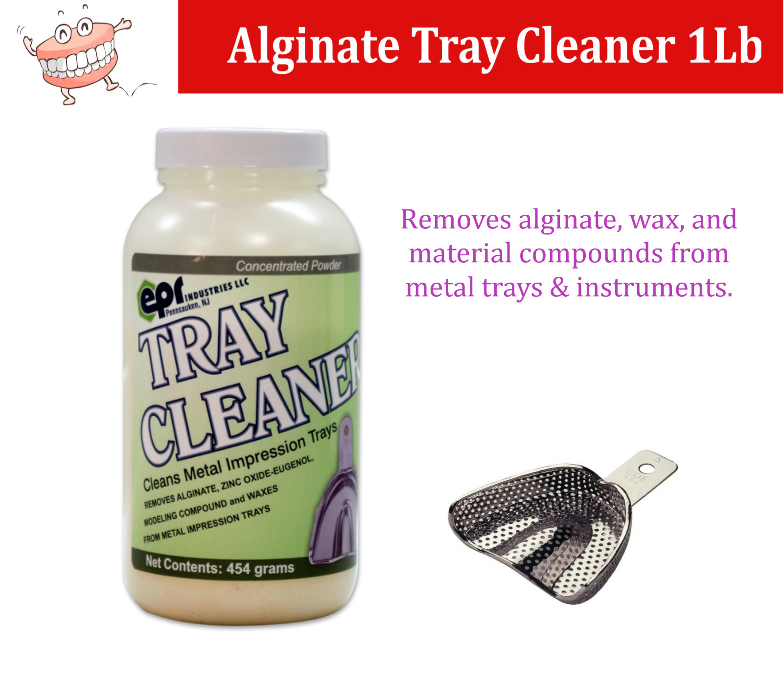 Dental Zoe Alginate Remover & Impression Tray Cleaner for Easy Alginate Clean Up