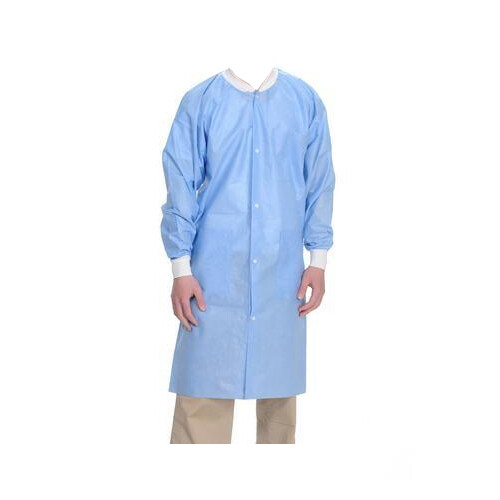 ValuMax 3660MBXS Extra-Safe Lab Coats Medical Blue Extra Small 10/Pk