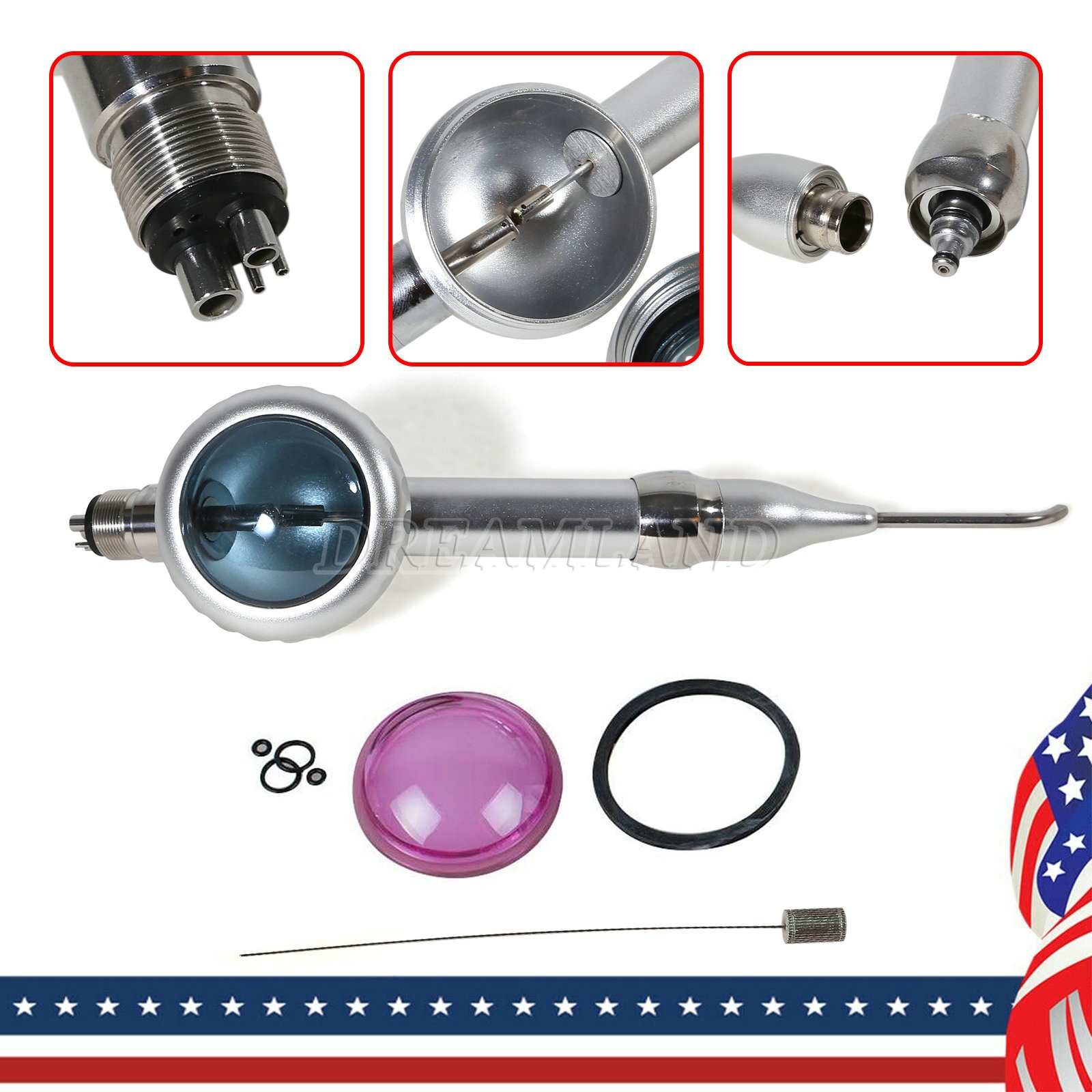 Dental Oral Care Hygiene Prophy Jet Air Polisher Tooth Polishing Handpiece 4Hole