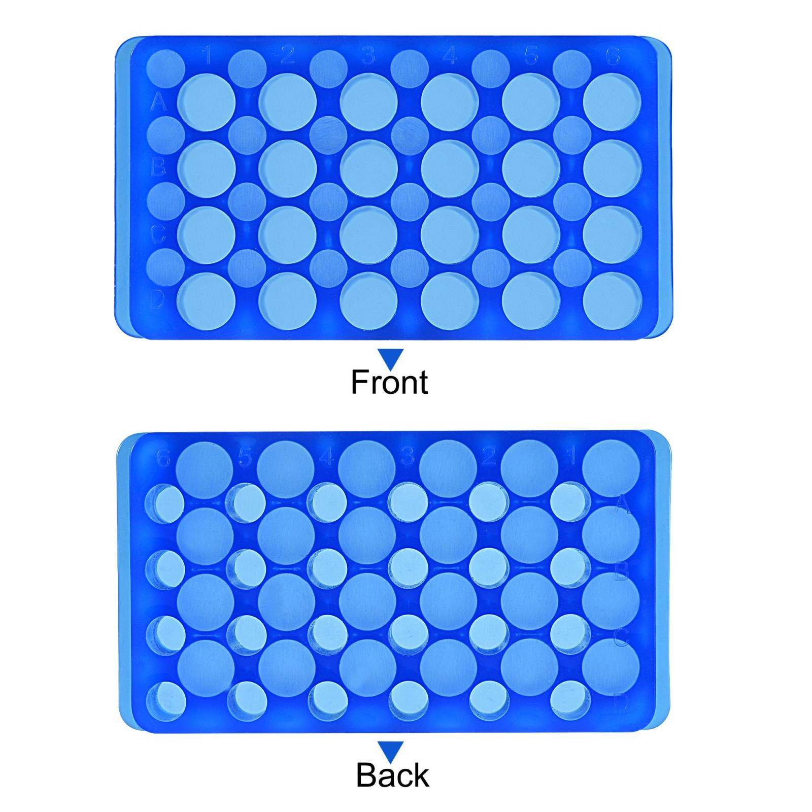 24-Well Double Panel Polypropylene Centrifuge Tube Rack 11mm/7.5mm Hole