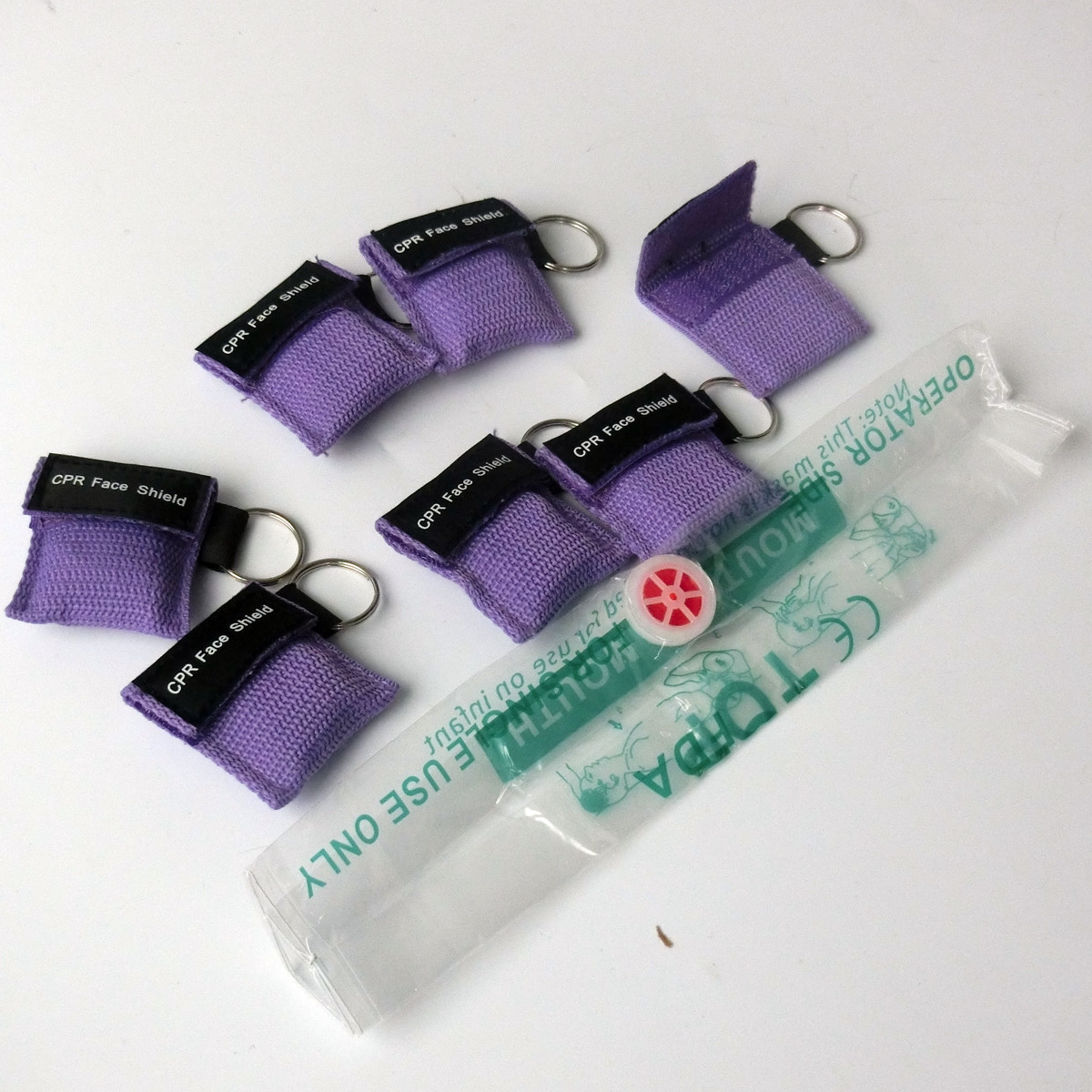 Portable CPR Mask Keychain Safty Emergency Face Shield First Aid Rescue Bag