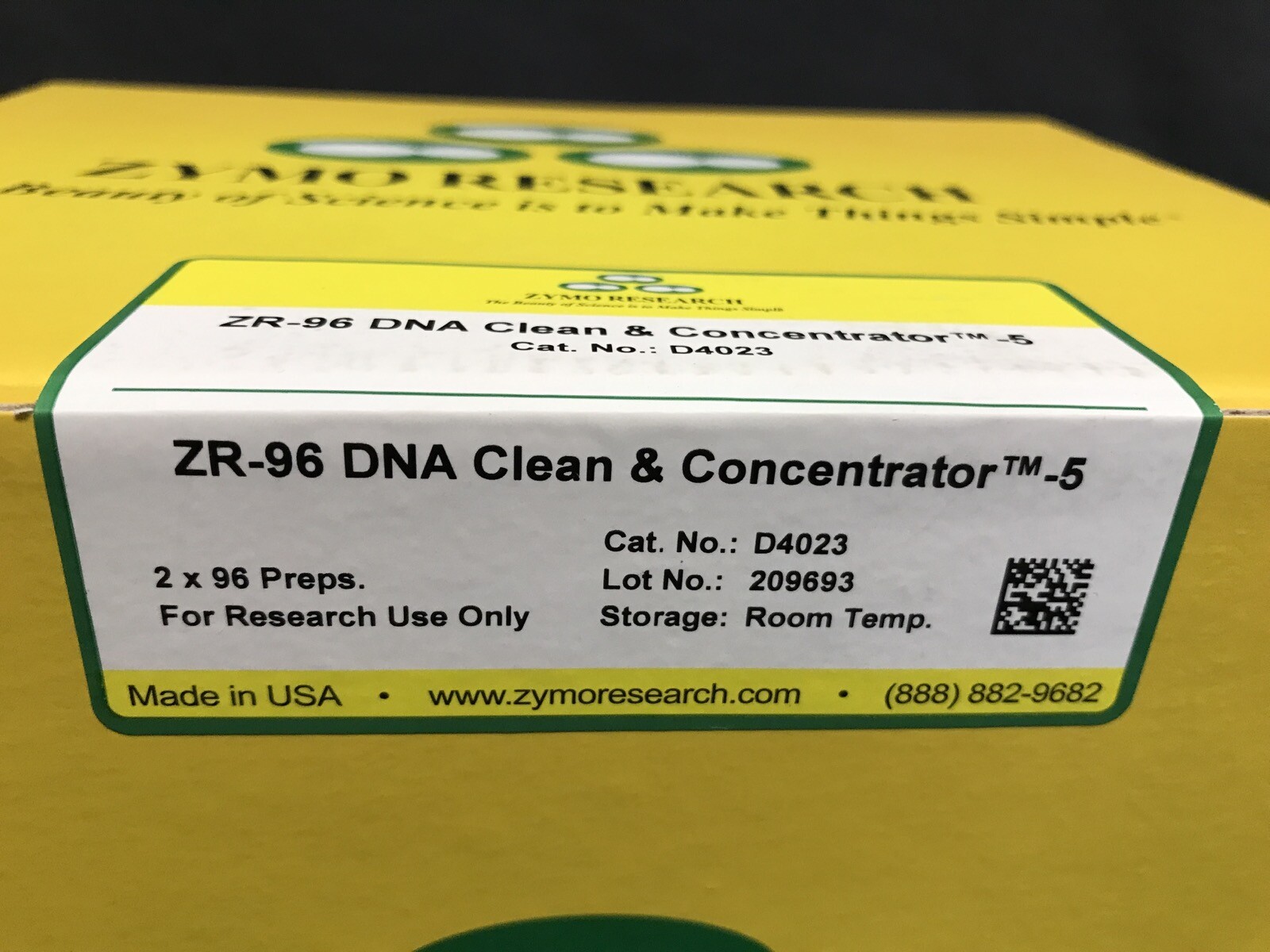 ZYMO ZR-96 DNA Clean & Concentrator-5 PCR Purification Kit 5ug 96-Well D4023