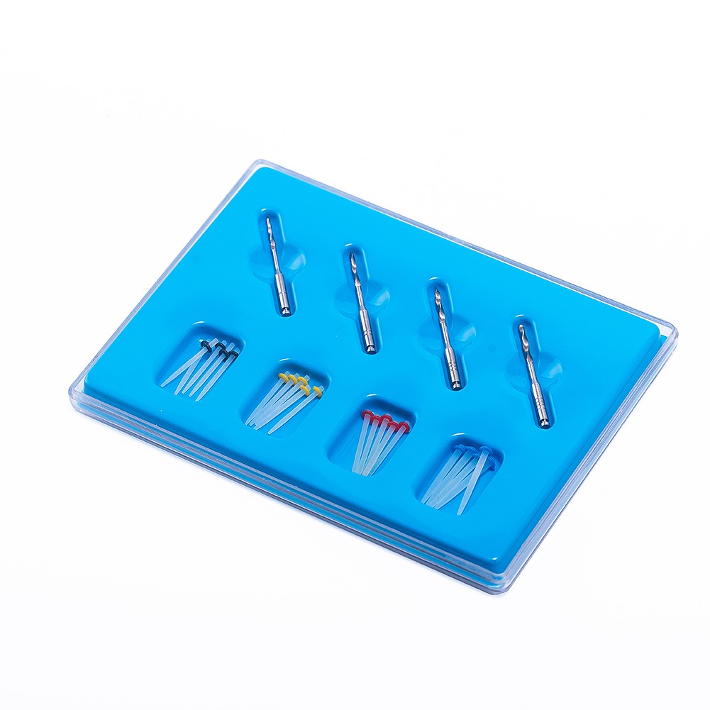 120pc Dental Screw Post Completed Silver/Gold Plated Endo Conical Pin Fiber Post