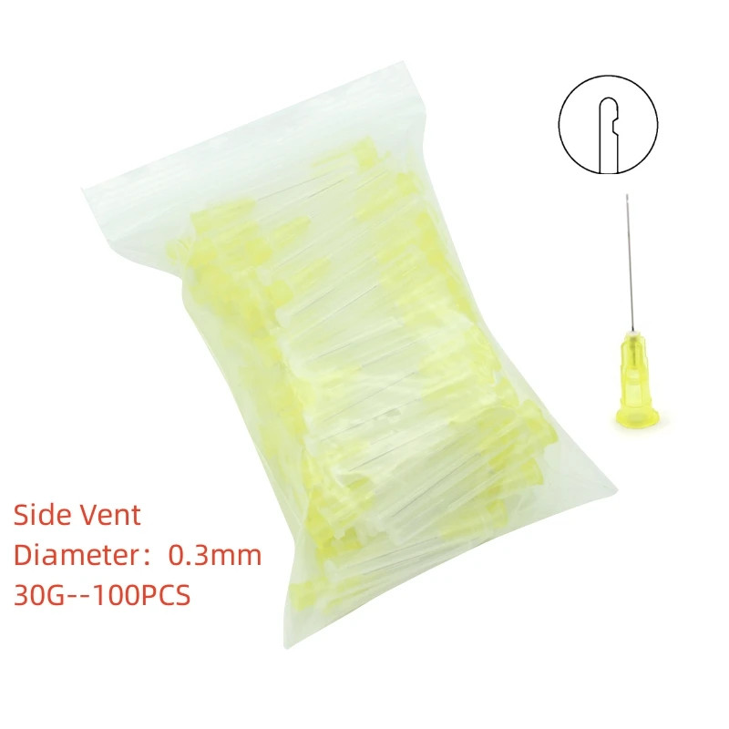 100pcs Disposable Dental Endo Irrigation Needle Tip 25G/27G/30G Syringes Tips