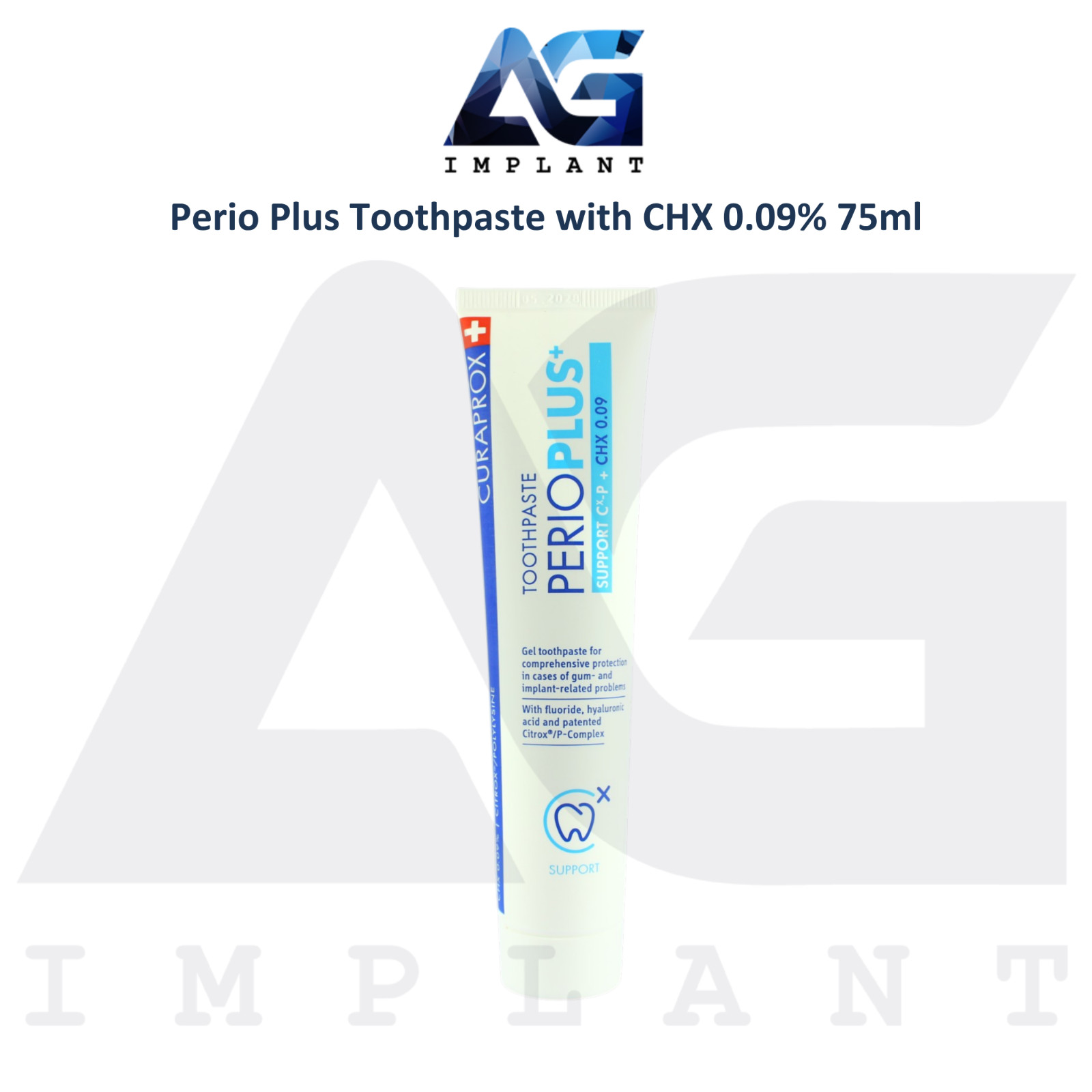Perio Plus CHX 0.09% Dental Toothpaste 75ml Plaque Control Daily Oral Care