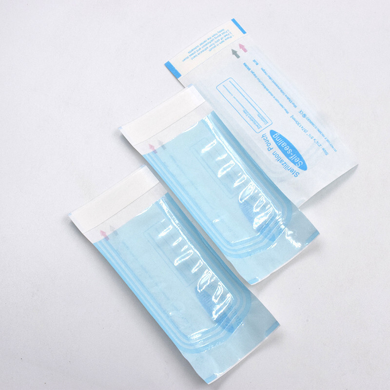 200 Pcs Disposable Dental Self-Sealing Sterilization Pouch Storage Bag 57*130mm