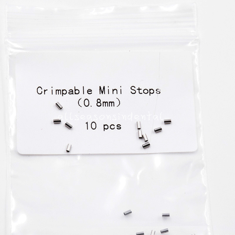Dental Orthodontic Crimpable Hook Sliding Split Stops Universal/Mini Type 10 Pcs