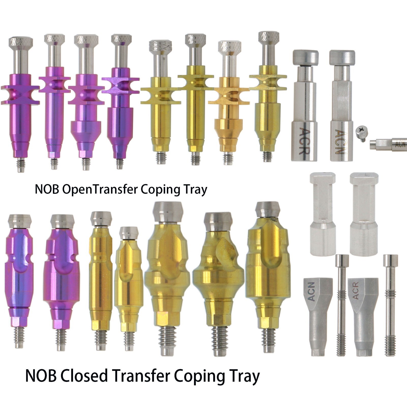 Dental Impression Coping Open Closed Tray Locator Healing Abutment Cap for Nobel