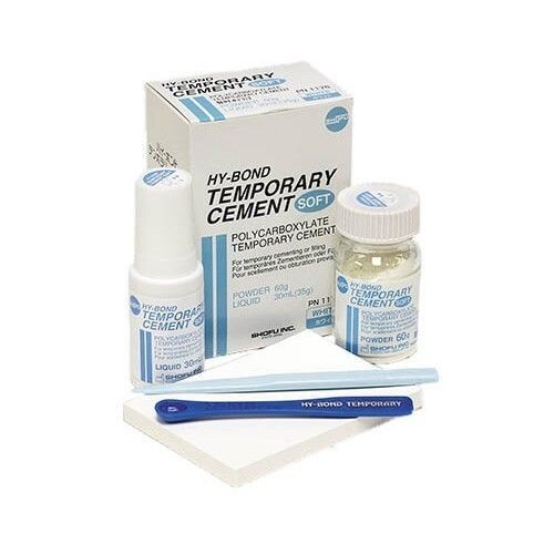 Shofu Hy-Bond Non-Eugenol Temporary Dental Cement (Soft) Powder 60g Liquid 35g