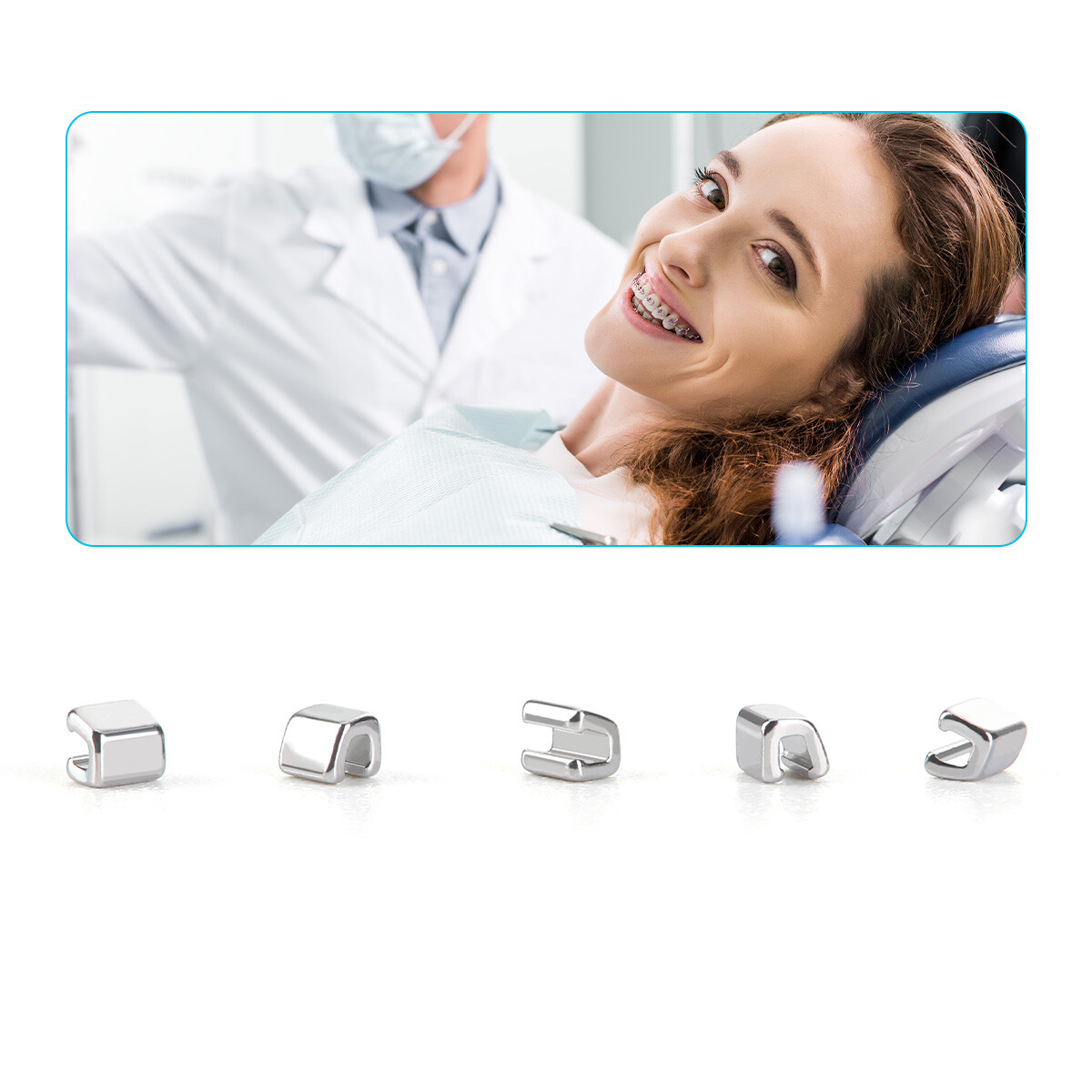100pcs AZDENT Dental Orthodontic Crimpable Hooks Stops Type 10pcs/pack