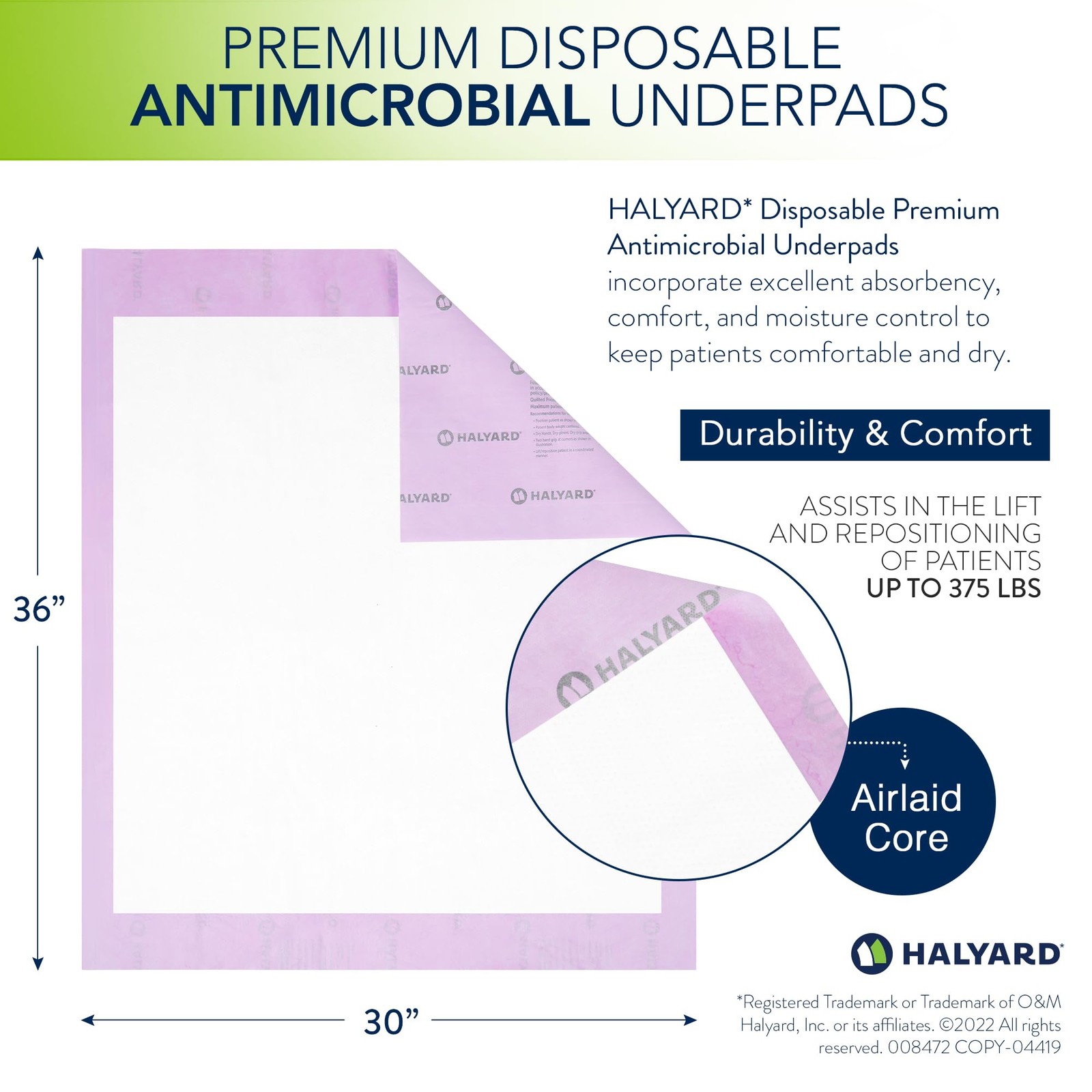 Halyard Premium Disposable Bag Of 10 Heavy Absorbency Moisture Control