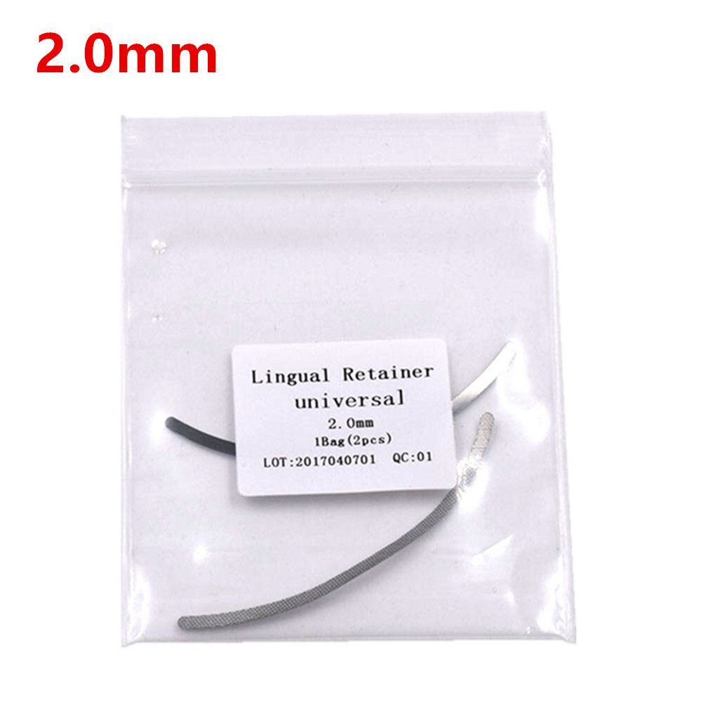 2 Pcs/Pack Dental Orthodontic Lingual Retainers Mesh Base Lingual 1.2/2.0mm