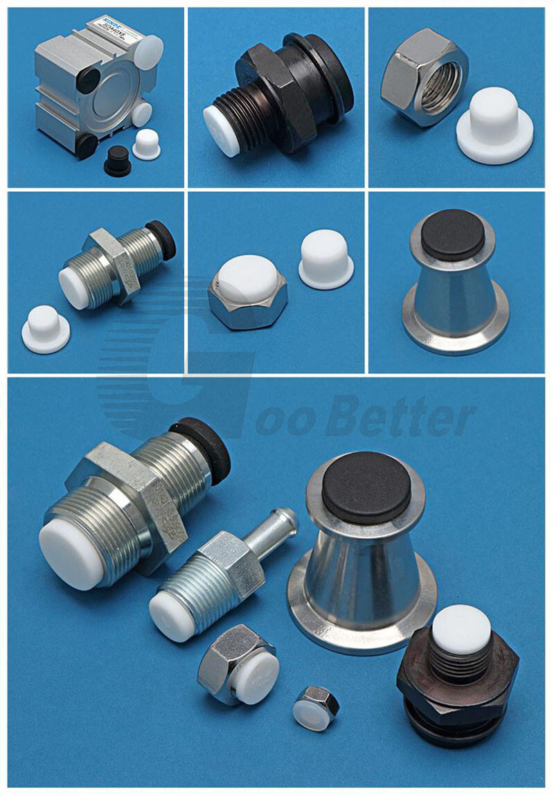 Silicone Round Plug Blanking End Cap Stopper Pipe Seal Black & White Solid/Hole