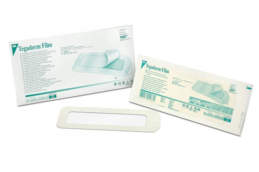 3M Tegaderm Film Dressing 4×10″ Frame Delivery W/ Label Sterile Free, 80, 1627