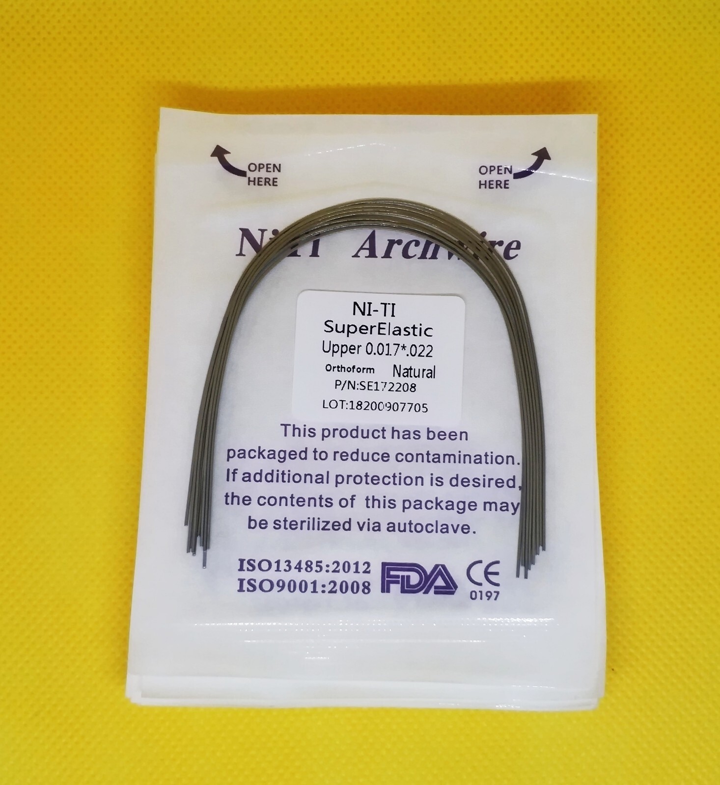10Pack Dental Arch Wires Orthodontic Super Elastic NITI Rectangular Ovoid/Nature
