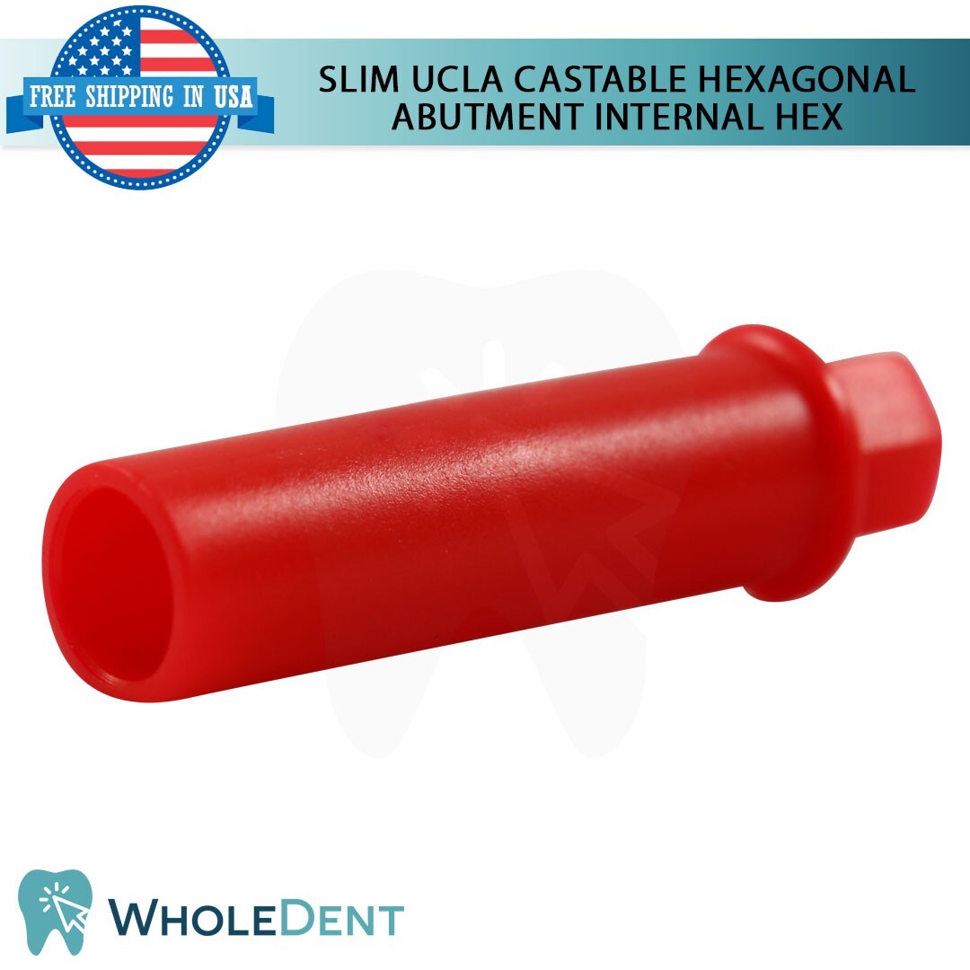 5x UCLA Castable Anti Rotational Abutment Int Hex 2.42 Dental