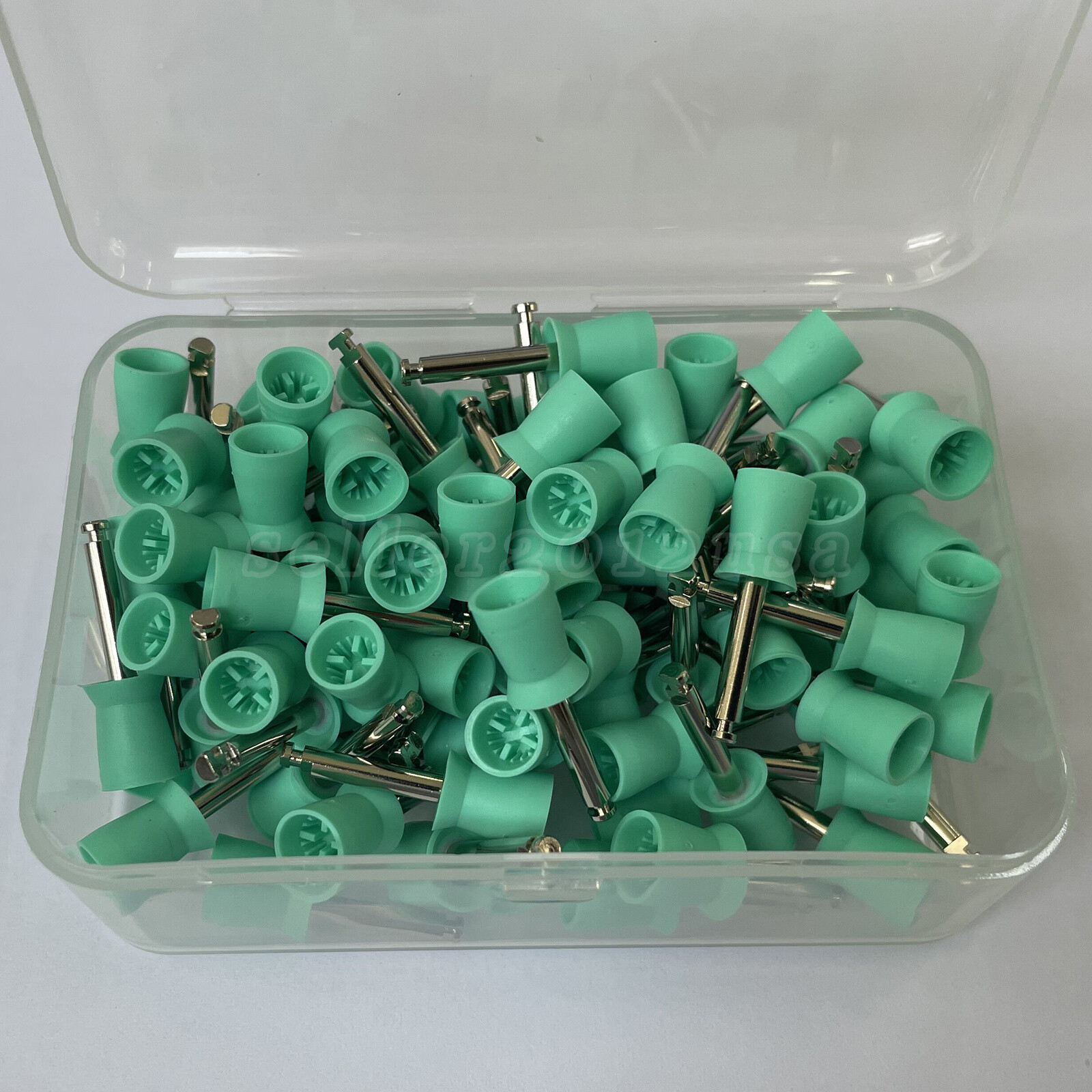 100Pcs/Box New Dental Rubber Prophy Tooth Polish Polishing Cups Brushes Green