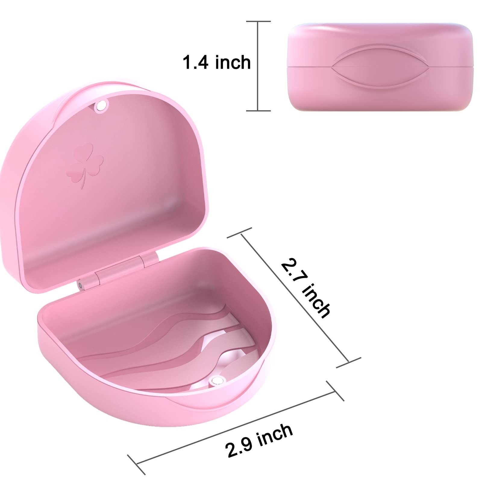 JJOVCE 2 PCS Retainer Cases, Solid Orthodontic Cases. (Pink) Pink