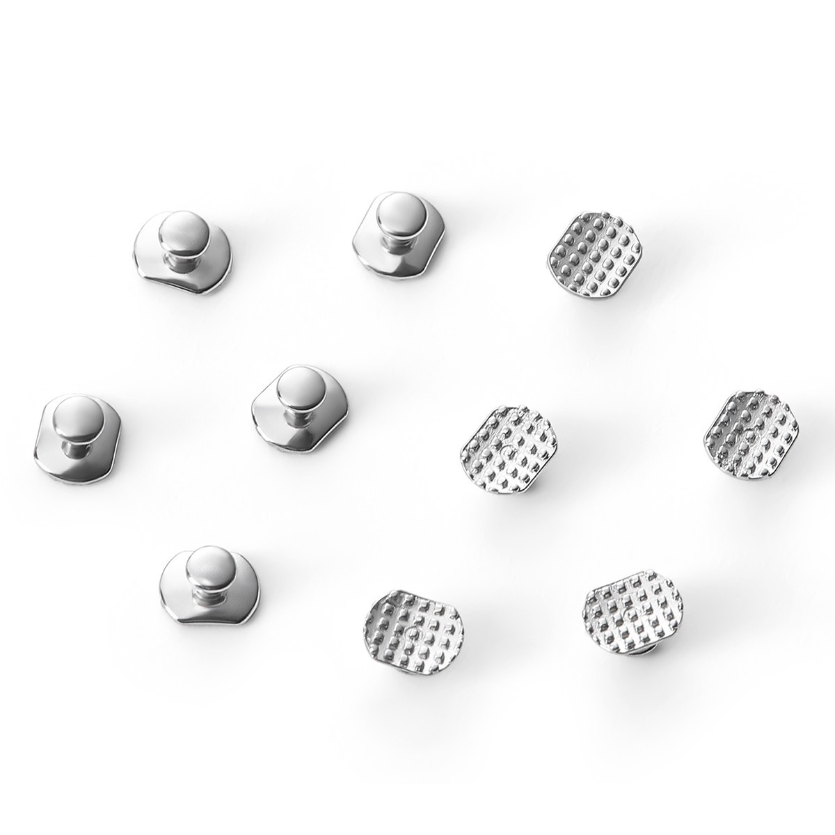 AZDENT Dental Orthodontic Metal Lingual Buttons Monoblock Bondable Rectangular