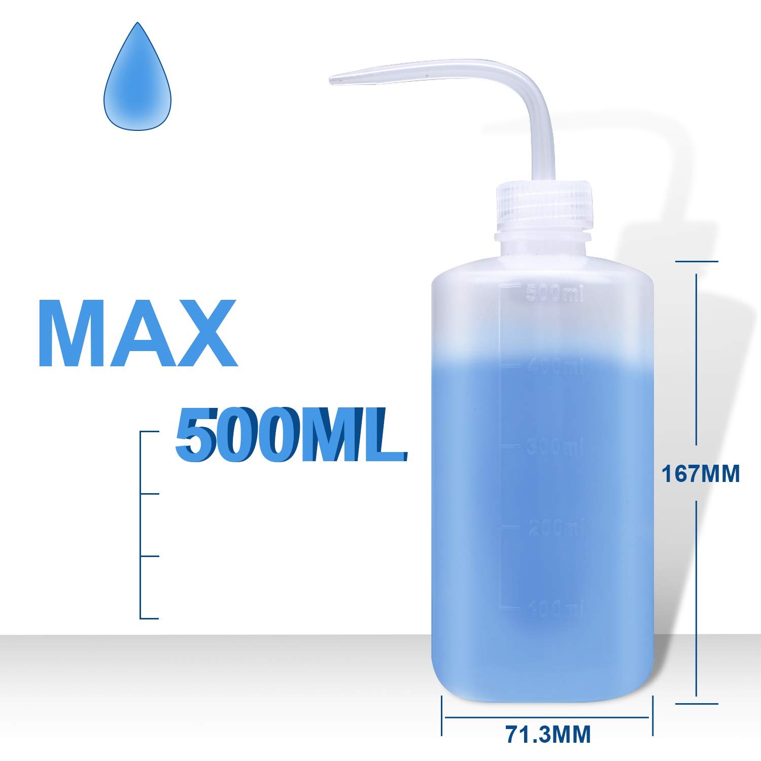 Wash bottle 3 Pack LDPE Squeeze Bottles Safe Plastic Low Density Polyethylene