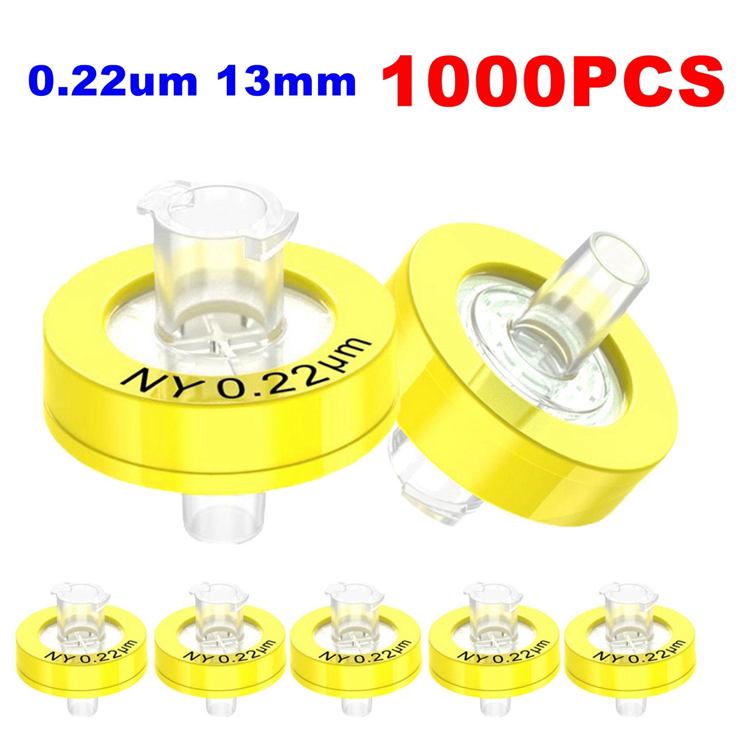 Nylon66 NY Membrane Syringe Filter 13mm 0.22μm Yellow Wheel LAB Supply
