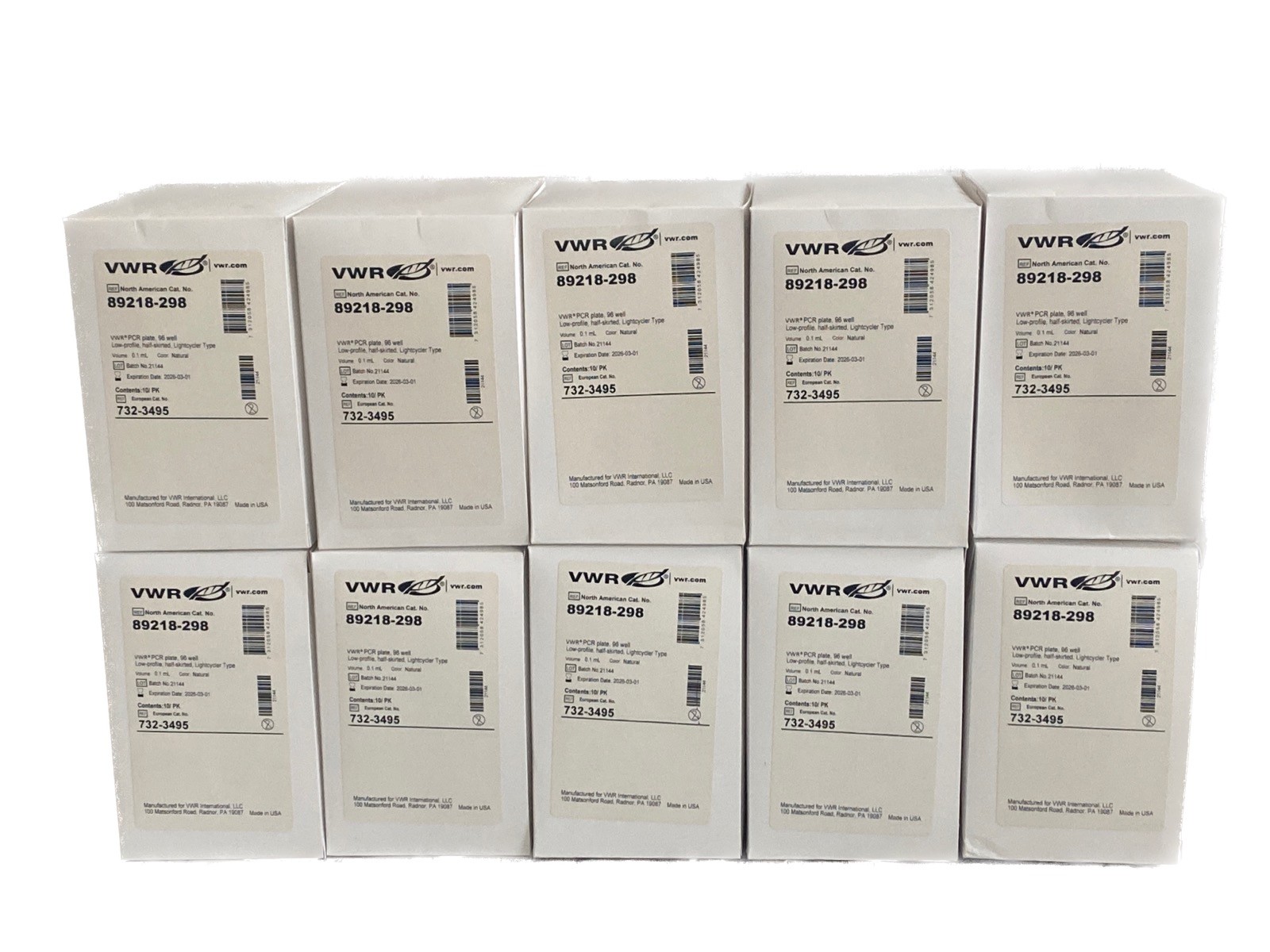 (100/Cs) VWR Real-Time PCR 96-Well Culture Plates LightCycler Semi-Skirted 89218