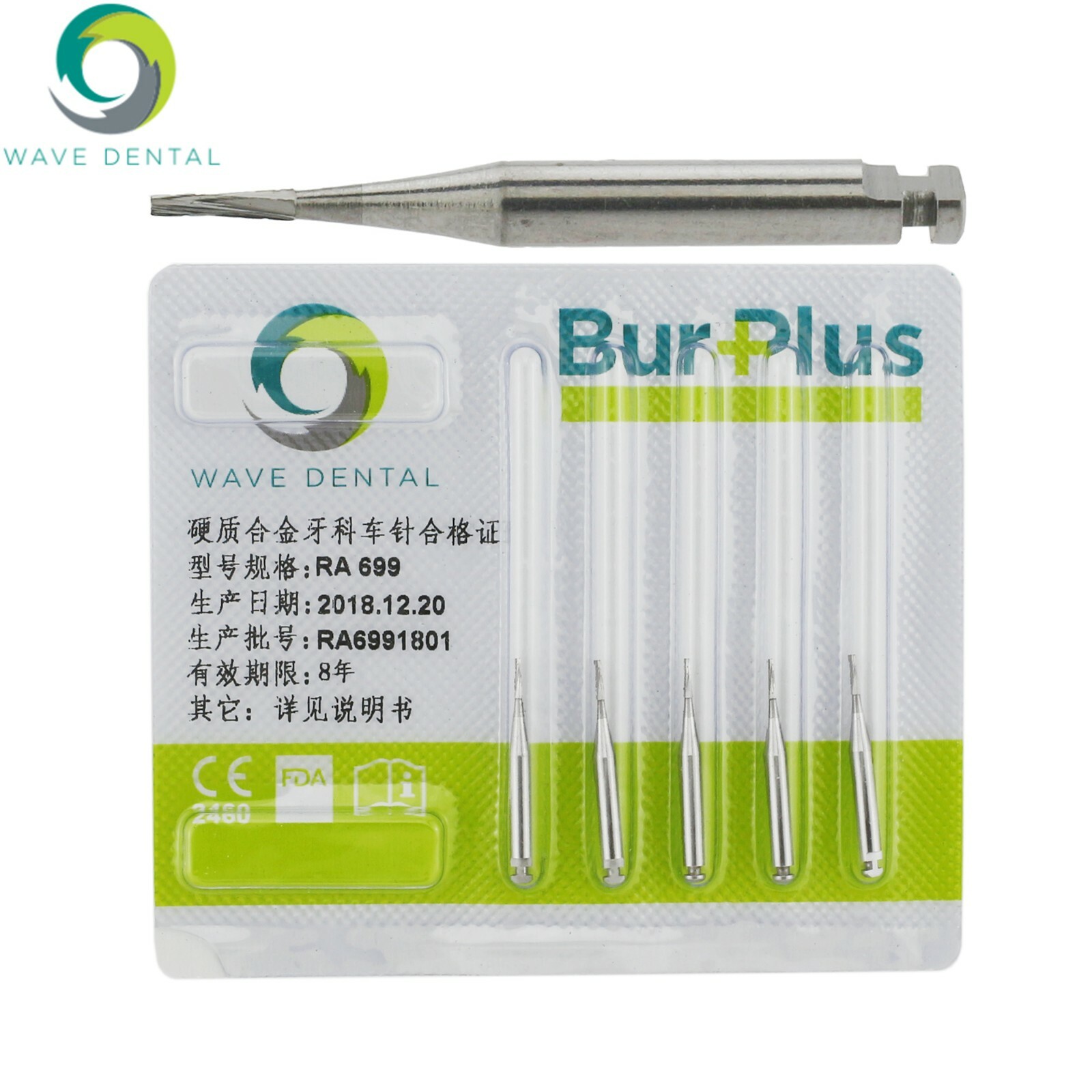 Wave Dental Carbide Burs Low Speed Latch Taper Fissure LA RA 699 701 702 Prima