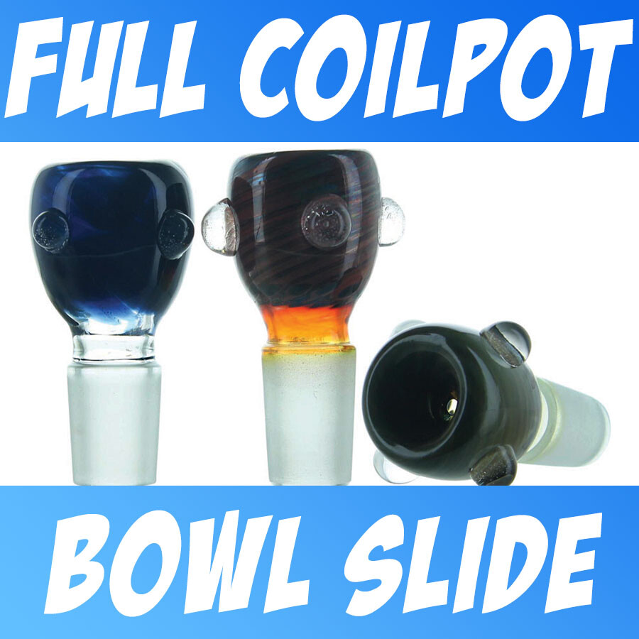 Full Coilpot Color Smear Glass on Glass Slide Bowl Egg Shape 9.5-18mm
