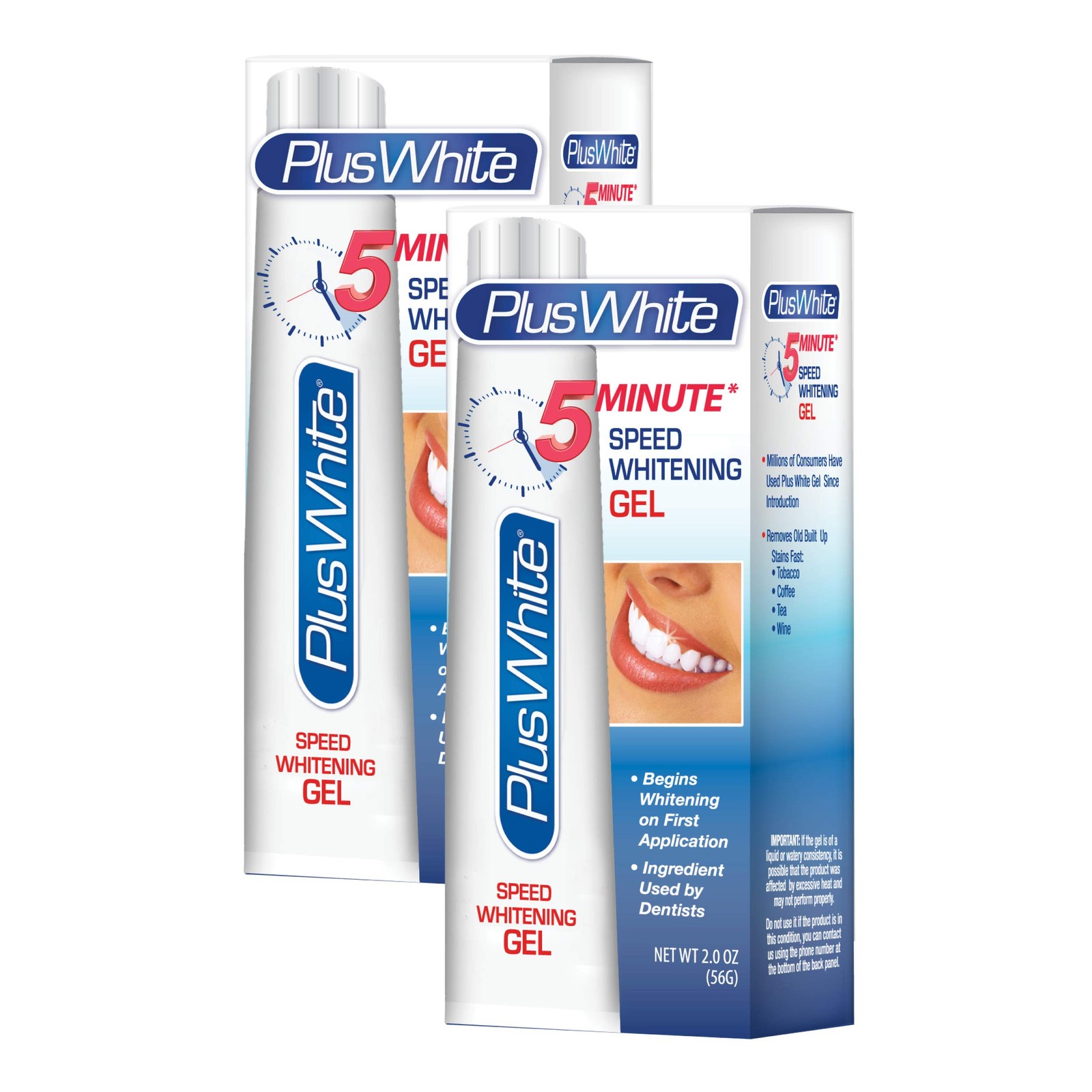 Plus White Speed Whitening Gel – Works in 5 Minutes – 2 Fl Oz (Pack of 2)