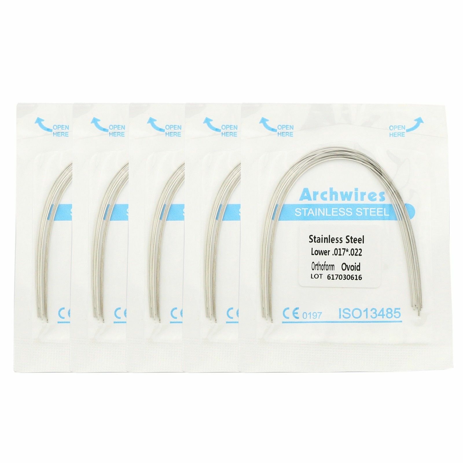 1 Pack Dental Stainless Steel Rectangular/Round Oval Ovoid Arch Wire Upper/Lower