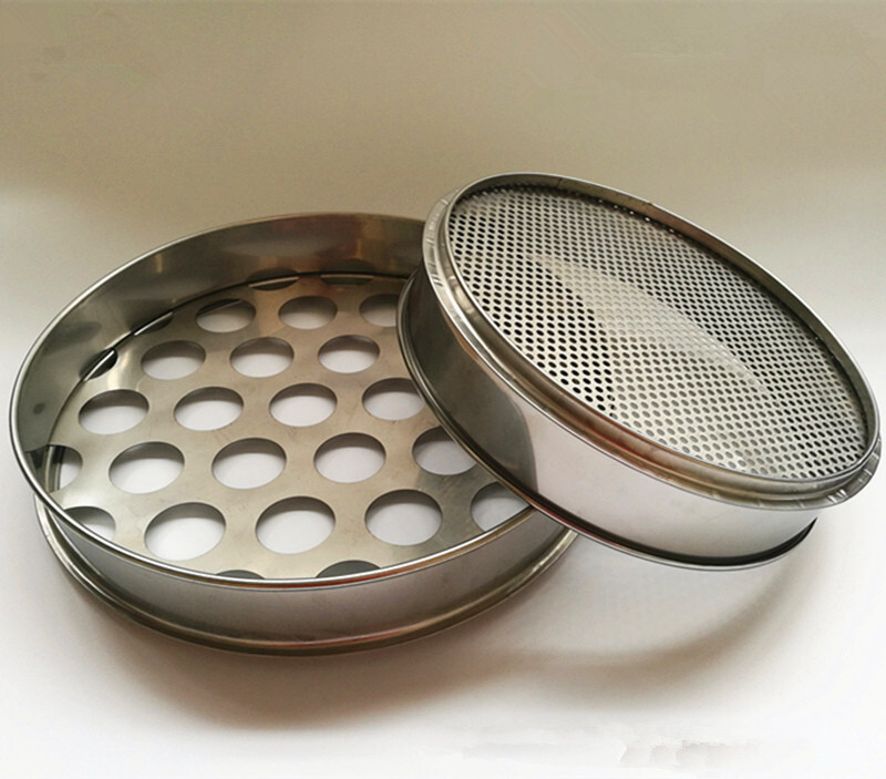 Dia 10cm/15cm/20cm/25cm/30cm 1-50mm Round Hole Mesh Aperture Standard Test Sieve