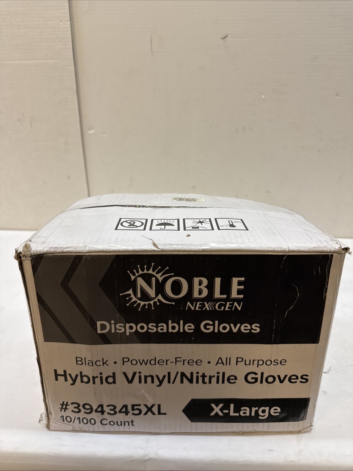Noble NexGen Disposable Black Hybrid 3 Mil Thick Gloves XL 10 Boxes Of 100PCS