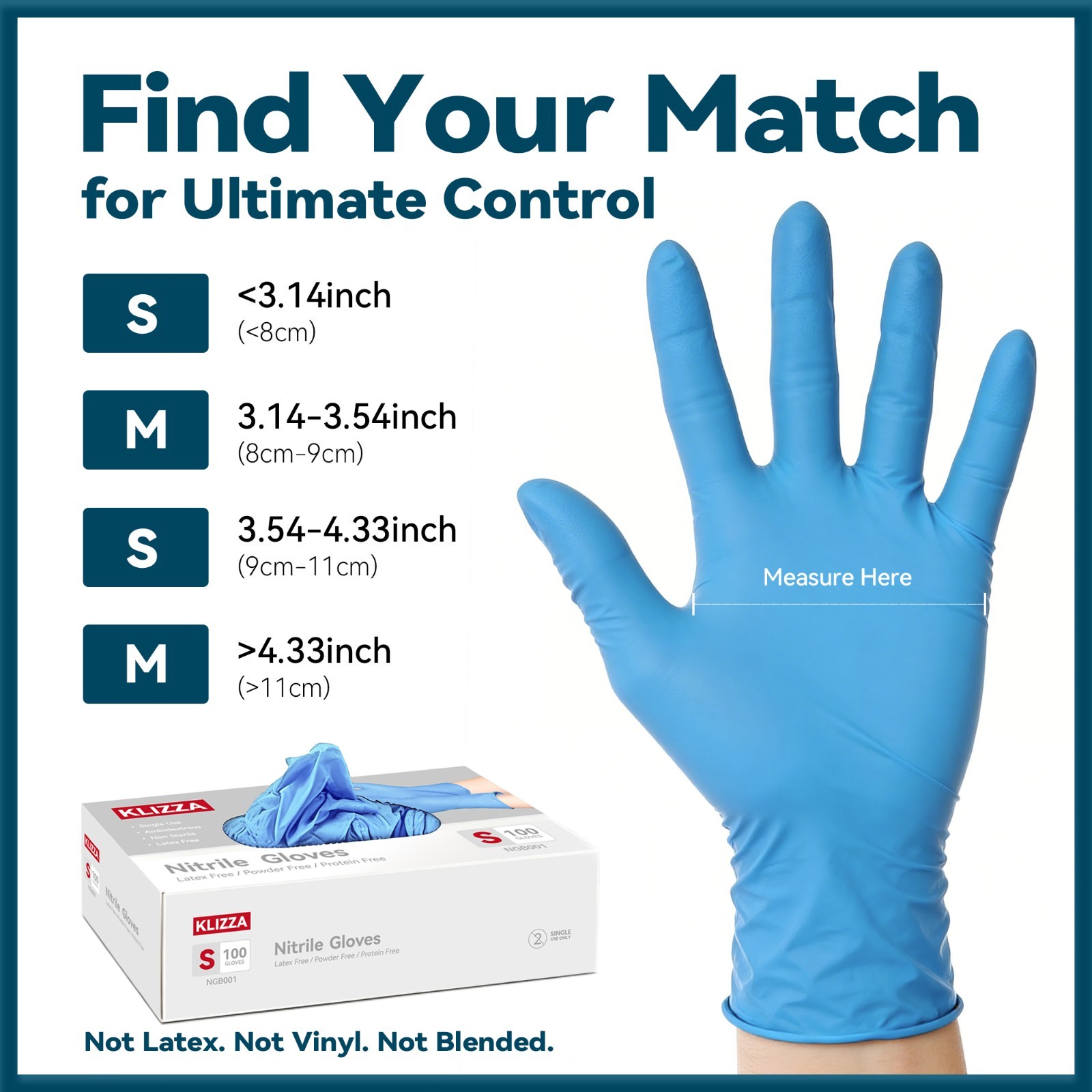 Disposable Nitrile Gloves Combo Blue 4.5Mil & Black 5Mil Powder-Free Heavy Duty