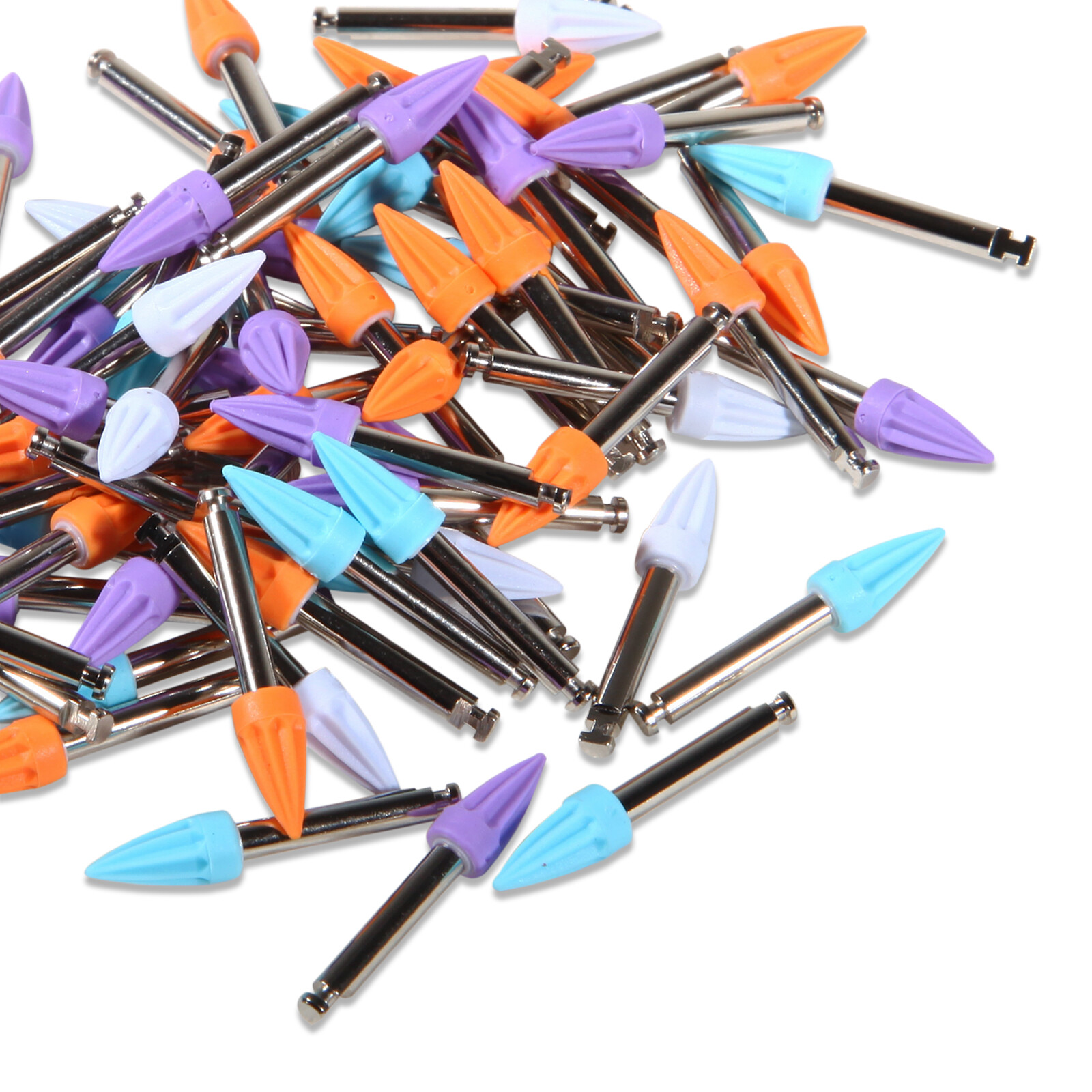 100PCS Prophy Cup Latch Type RUBBER DENTAL TOOTH POLISHING CUP Tapered shape