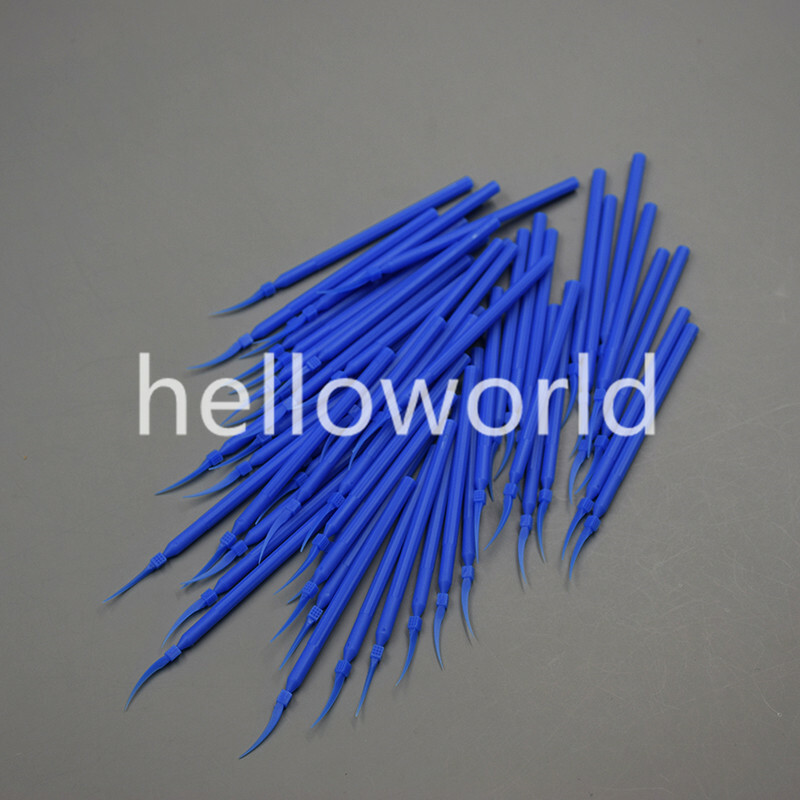 Medium Size Blue Long Handle Dental Poly Plastic Interdental Wedges 100 Pcs New